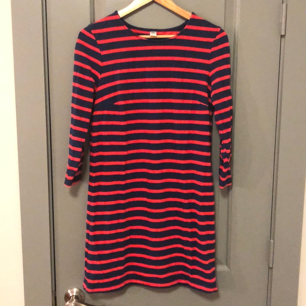 ❤️💙Red and Navy long sleeve tee shirt dress